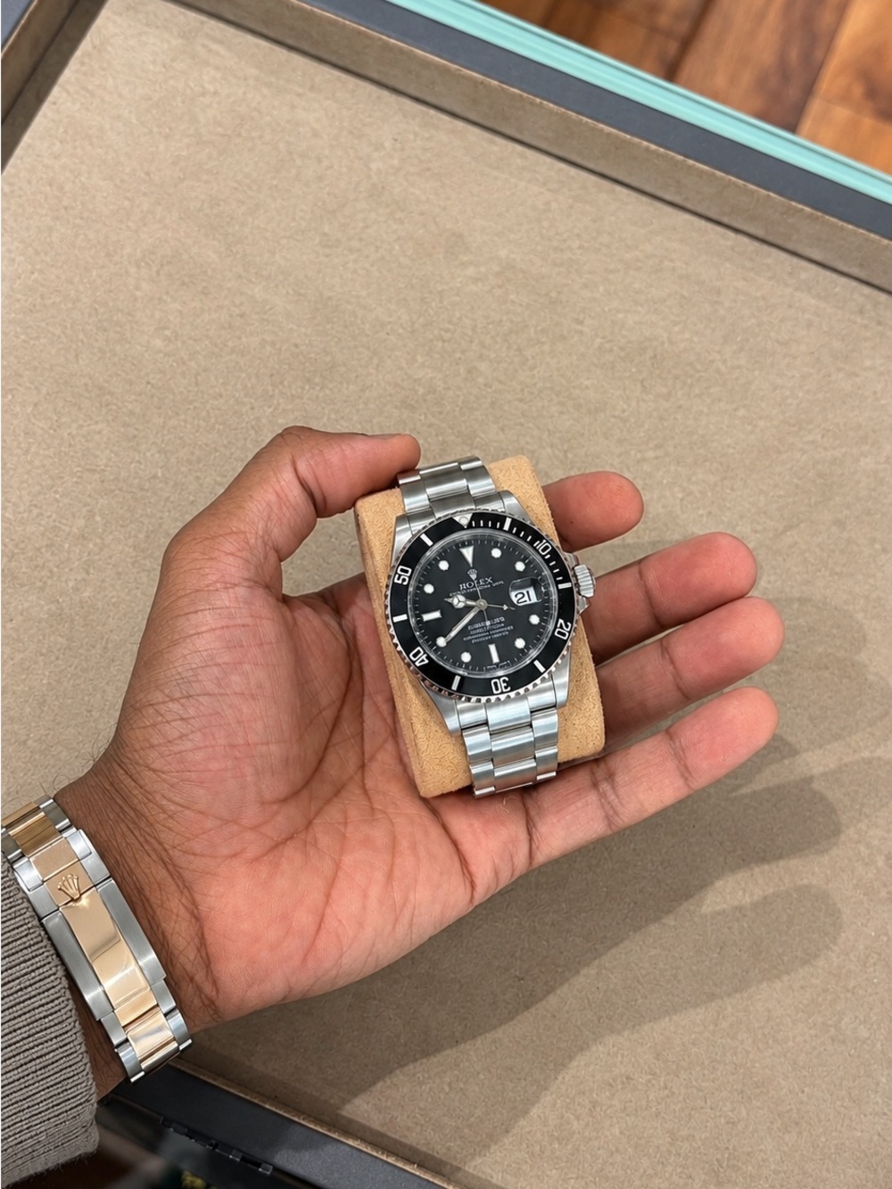 Rolex Black Dial Stainless Steel Diver Watch